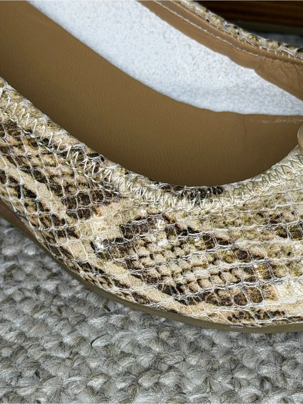 NWOT Cole Haan faux snake skin wedges